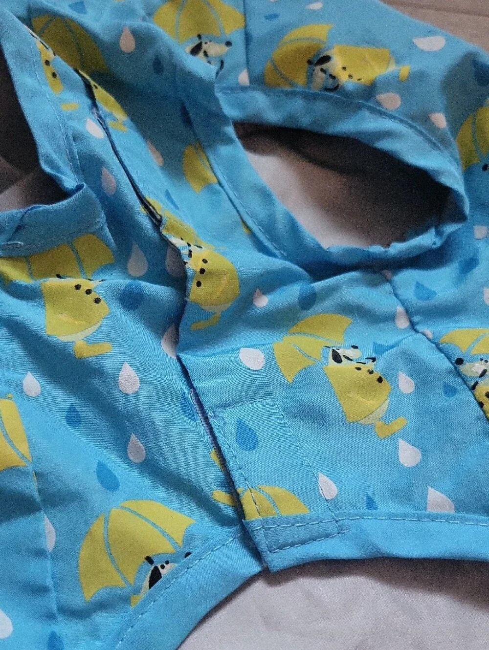Dog Blue And Yellow Rain Poncho